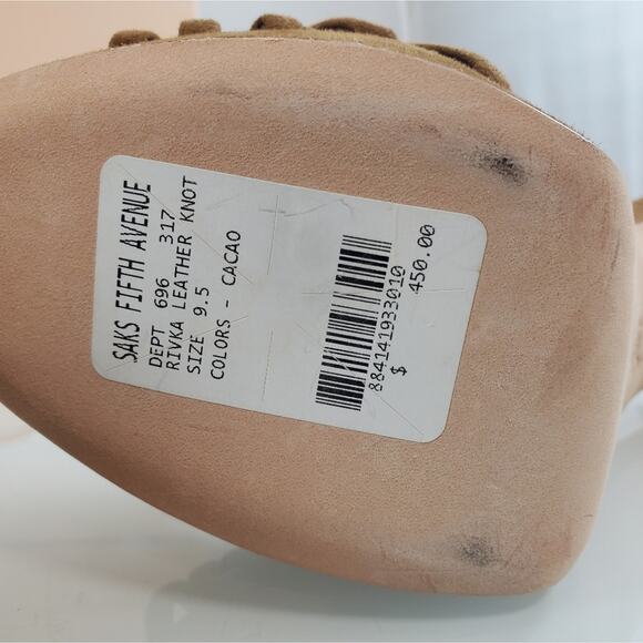 NWT$450 Loeffler Randall Rivka 120mm Suede Knot Platform Sandal Heels Sz 9.5 - Picture 12 of 16